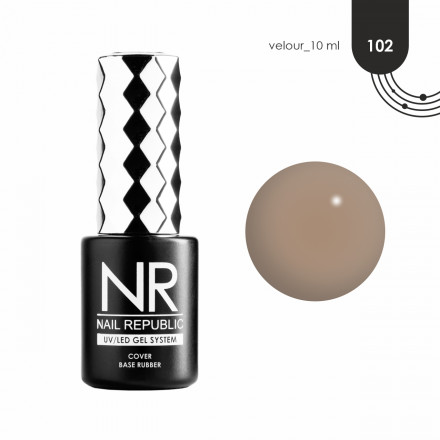 NAIL REPUBLIC   База камуфлирующая   10мл   Base VELOUR   #102  10мл