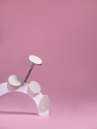 ALGEBRA BEAUTY   SOFT WHITE   Тонкие   S (15мм)   #150   (50шт)   Сменные файлы  для педикюрного диска без подложки