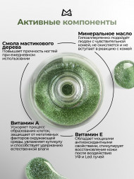 MANITA   Oil BERGAMOT   50мл   Масло для кутикулы сухое укрепляющее с шиммером