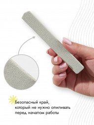 ALGEBRA BEAUTY   SOFT WHITE   Мягкие   XL   #100   (50шт)   Сменные  файлы для пилки на вспененной подложке