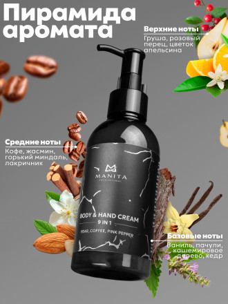 MANITA   Body&amp;Hand Cream PEAR,COFFEE,PINK PEPPER   150мл   Крем для рук и тела