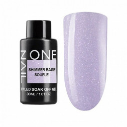 ONE NAIL   Base SHIMMER SOUFLE   30мл (бутылка)   База камуфлирующая эластичная c шиммером  (легкие в снятии)
