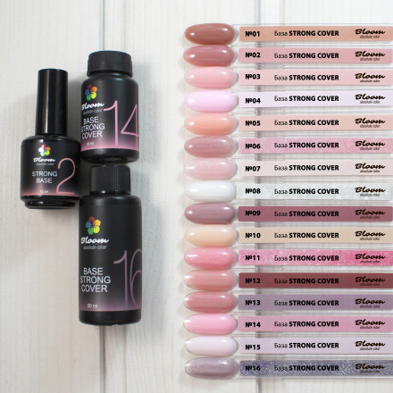 BLOOM   Base Strong COVER   #15   50мл (бутылка)   База камуфлирующая жесткая