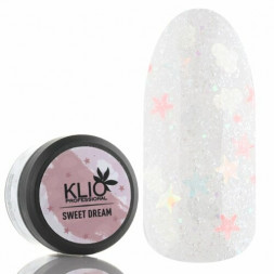 KLIO  Гель-лак с конфетти SWEET DREAM  15г (банка)  №02