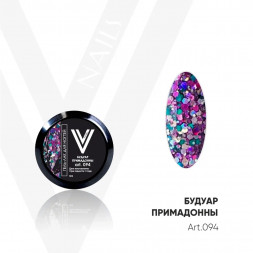 VOGUE NAILS   Гель-лак с блестками  5мл (банка)  БУДУАР ПРИМАДОННЫ